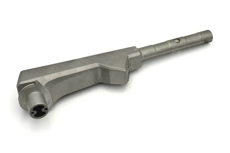 Precision aluminum die casting showcasing consistent wall thickness and integrated mounting features for marine hardware.